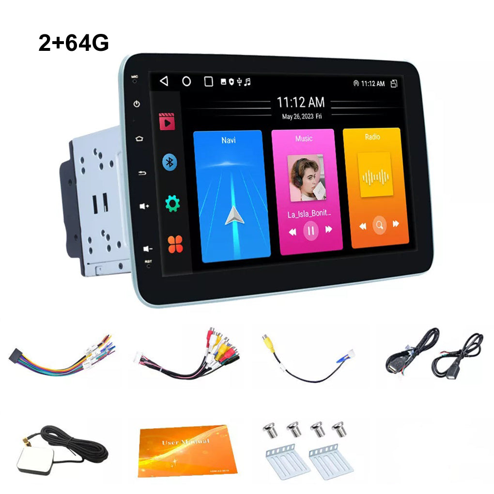 10.1'' Rotatable Touch Screen Android 14 Car Stereo Radio Double 2DIN GPS Wifi