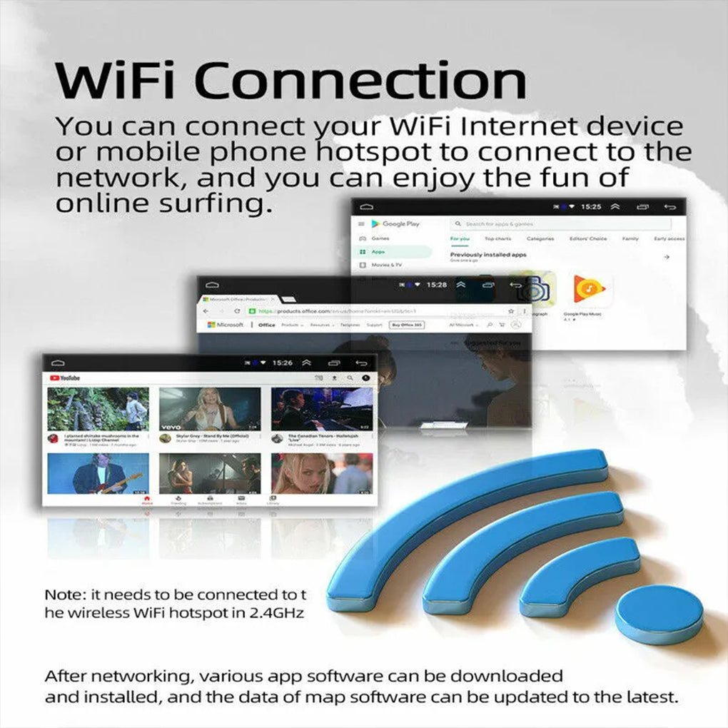 10.1'' Rotatable Touch Screen Android 14 Car Stereo Radio Double 2DIN GPS Wifi