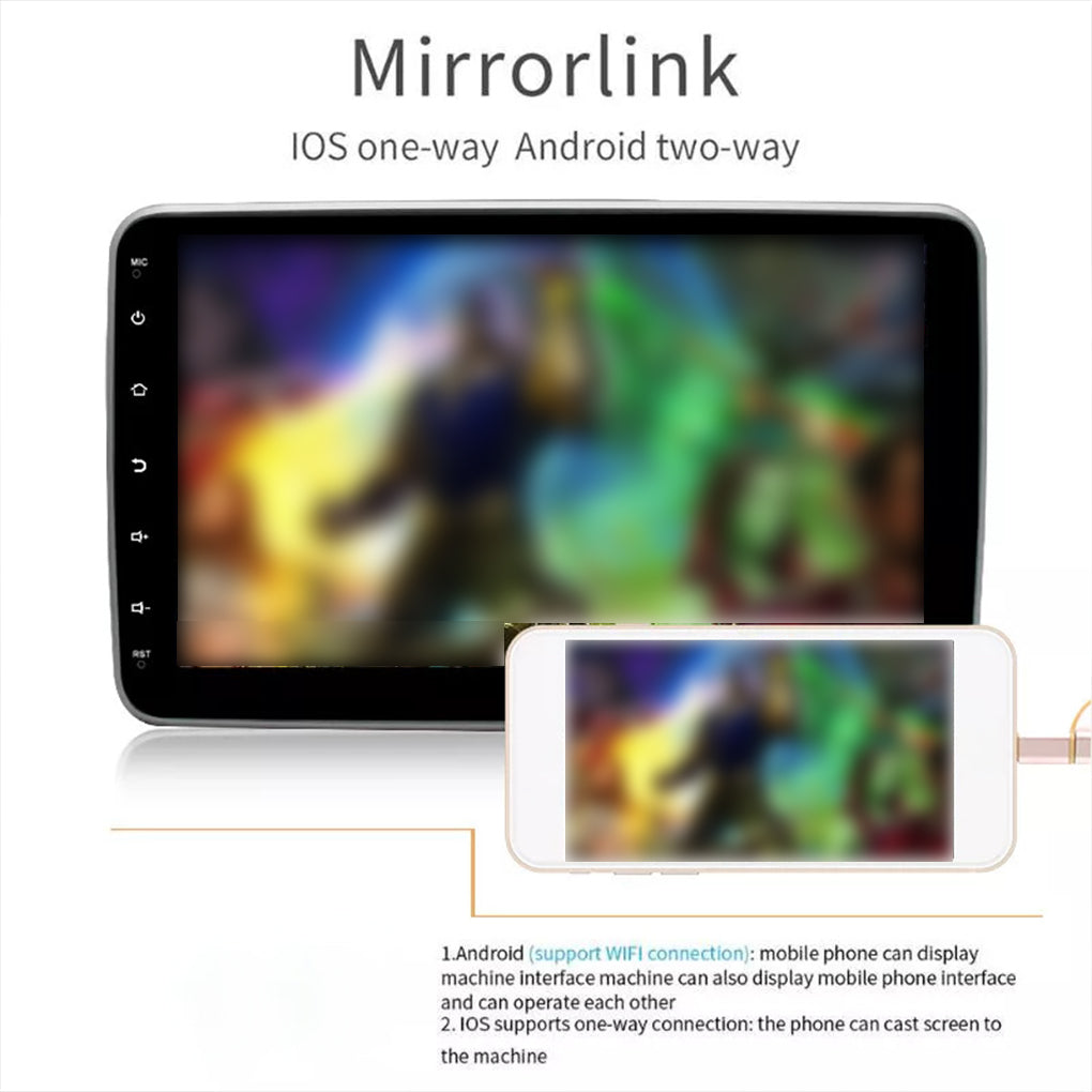 10.1'' Rotatable Touch Screen Android 14 Car Stereo Radio Double 2DIN GPS Wifi