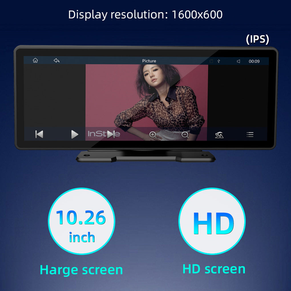 10.26 inch wireless carplay portable screen