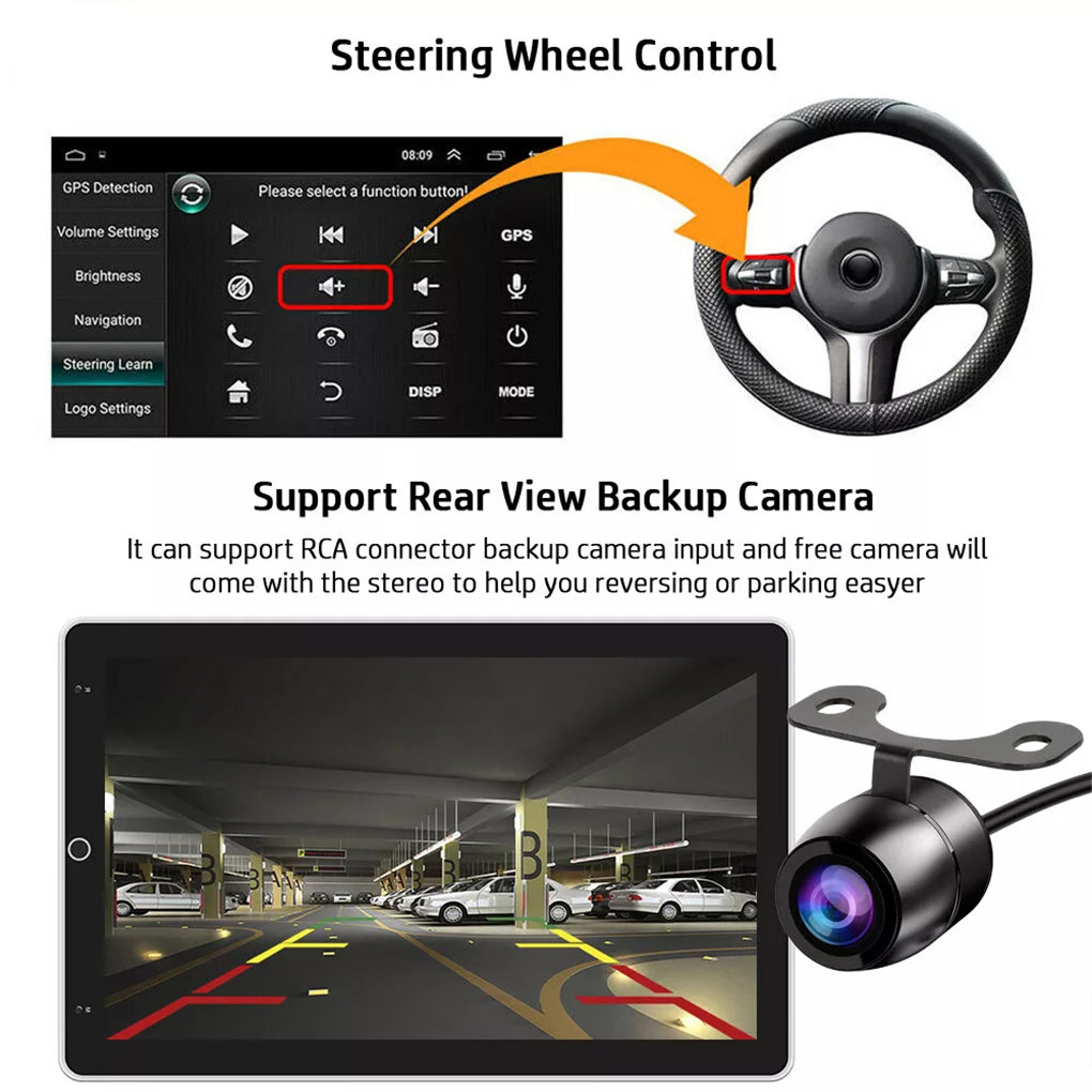 10.1 inch Android 14 rotating screen car navigation