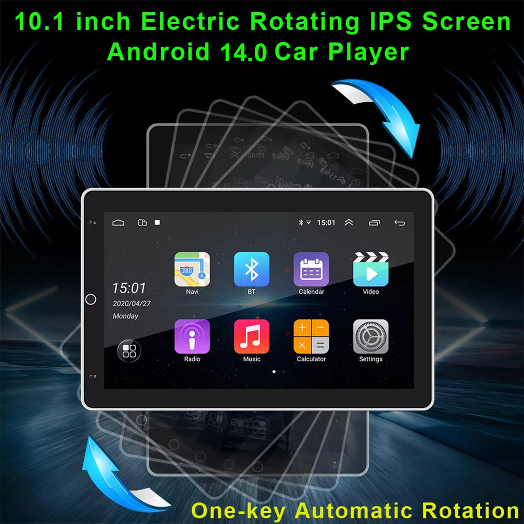 10.1 inch Android 14 rotating screen car navigation