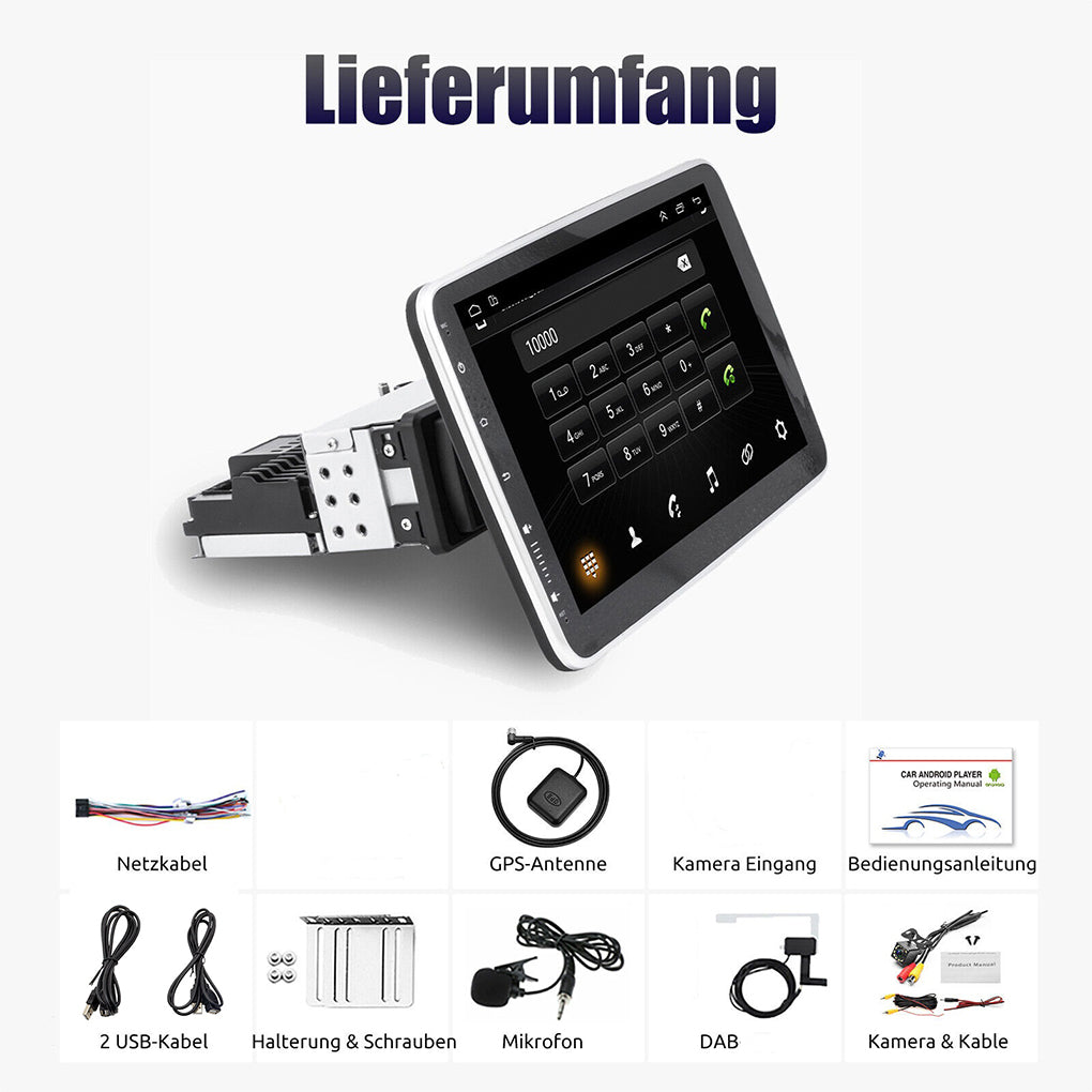 Android 14 Autoradio Carplay GPS Navi RDS WIFI