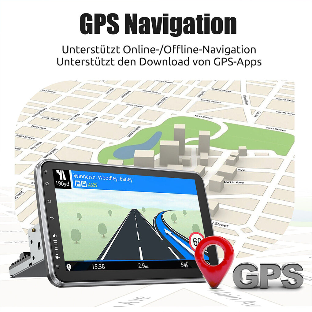 Android 14 Autoradio Carplay GPS Navi RDS WIFI