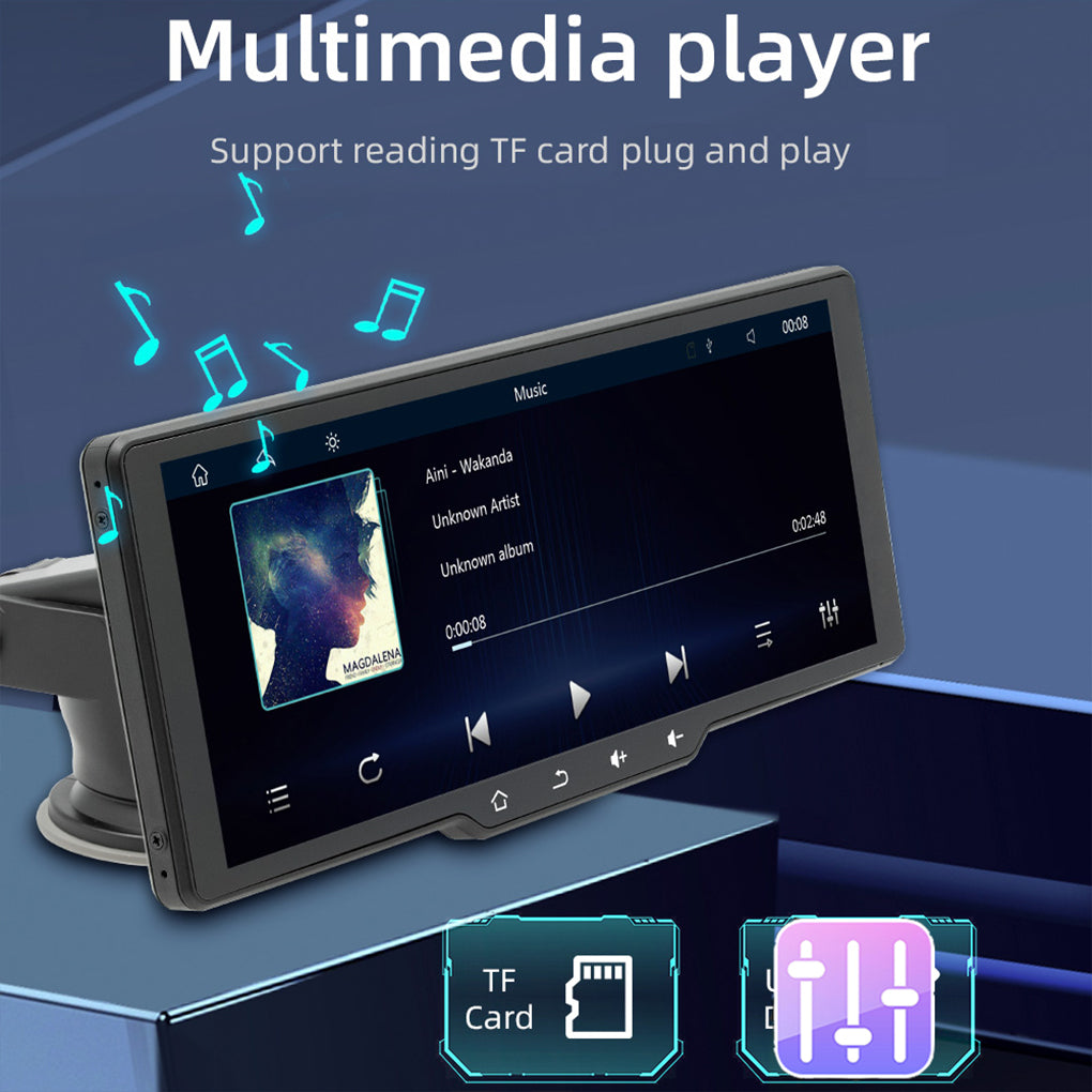 10" Portable Car Stereo Wireless Apple Carplay & Android Auto Radio Touch Screen