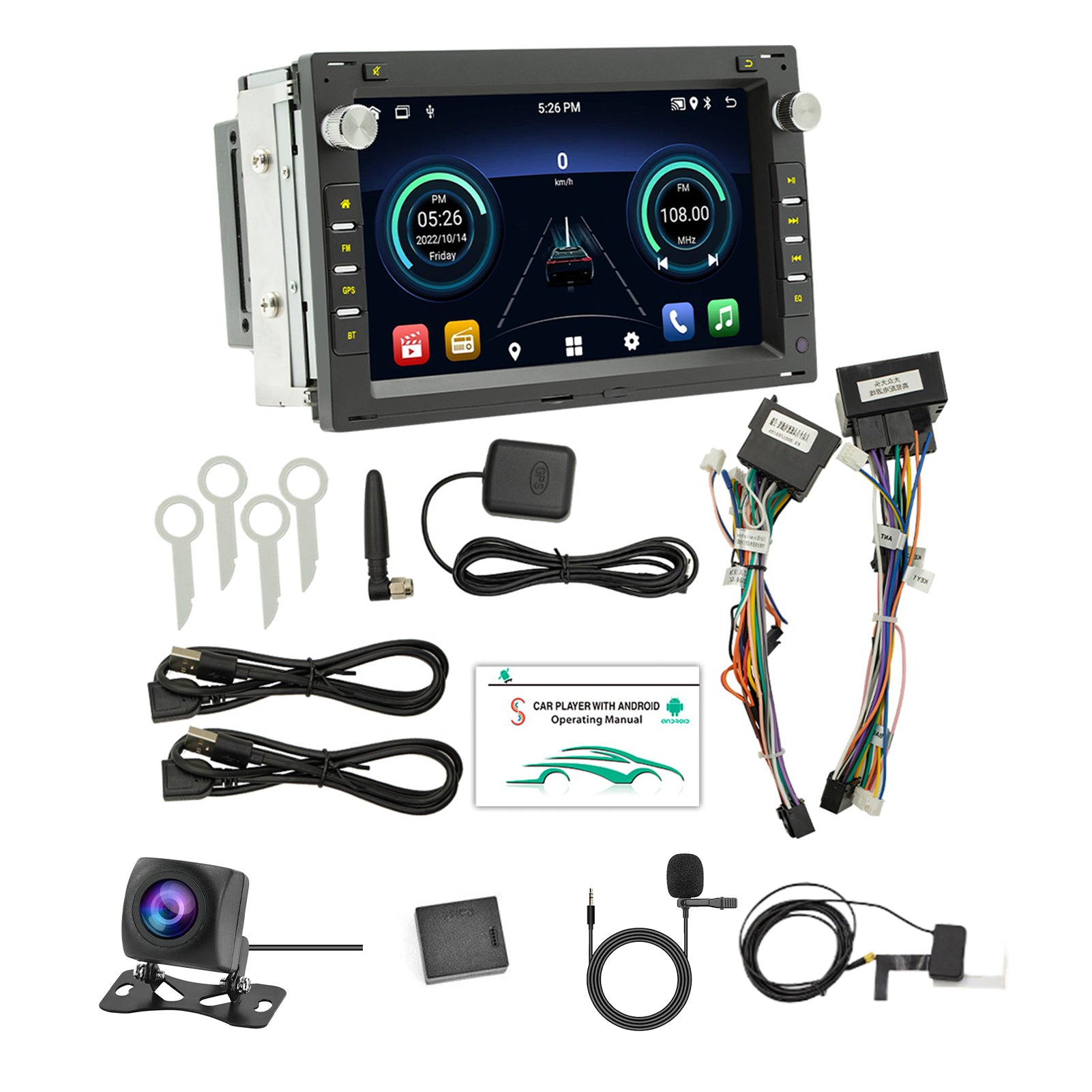 DAB+ Android 14 Car Radio GPS Navi For VW Polo 9N Golf Jetta MK4 Passat+Camera