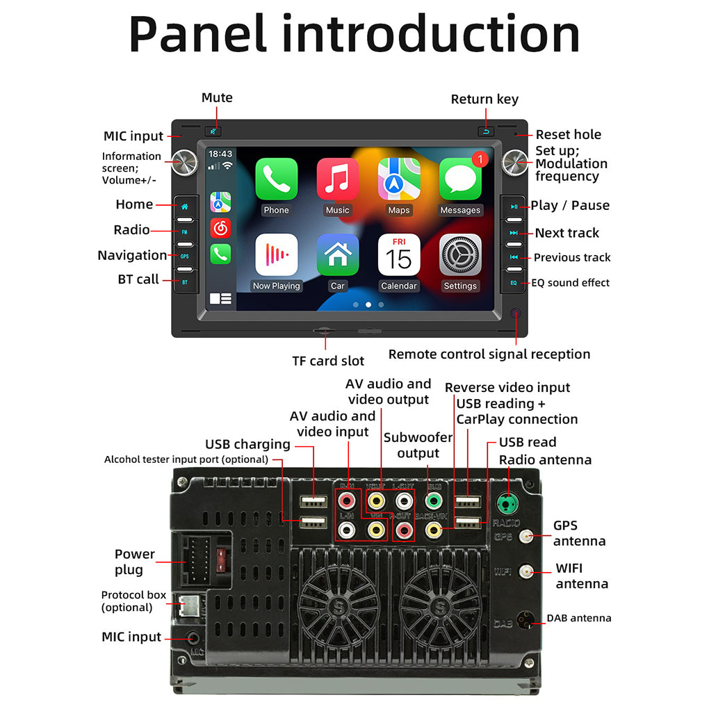 DAB+ Android 14 Car Radio GPS Navi For VW Polo 9N Golf Jetta MK4 Passat+Camera