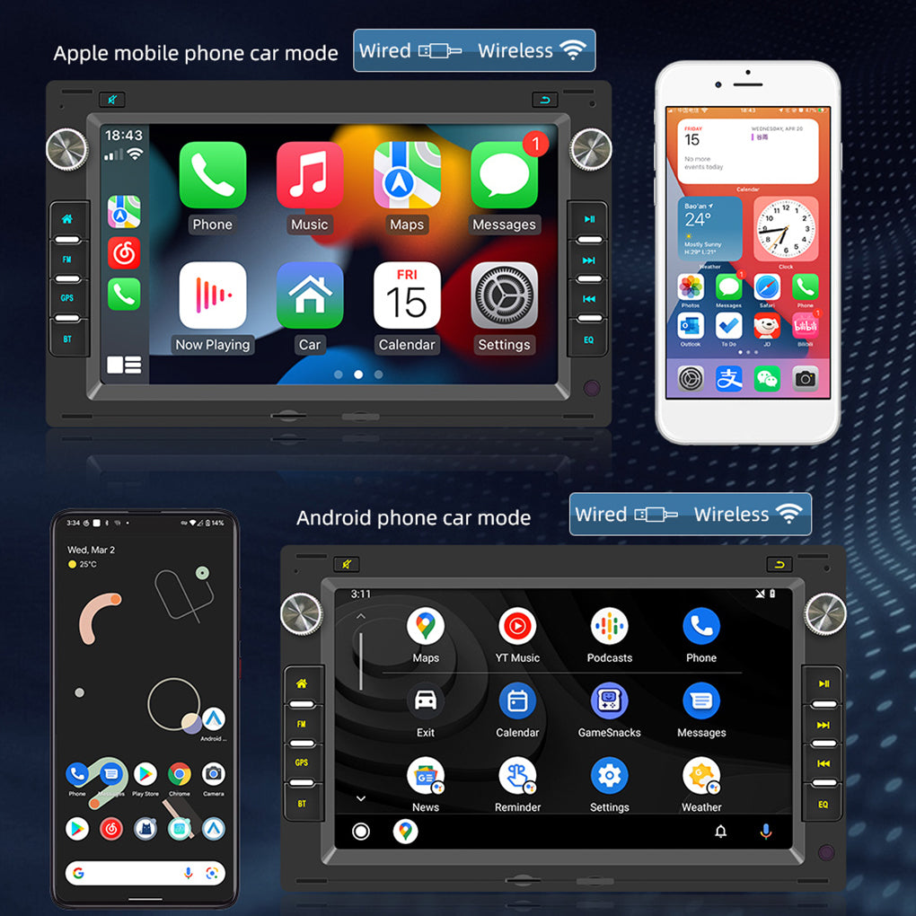 DAB+ Android 14 Car Radio GPS Navi For VW Polo 9N Golf Jetta MK4 Passat+Camera