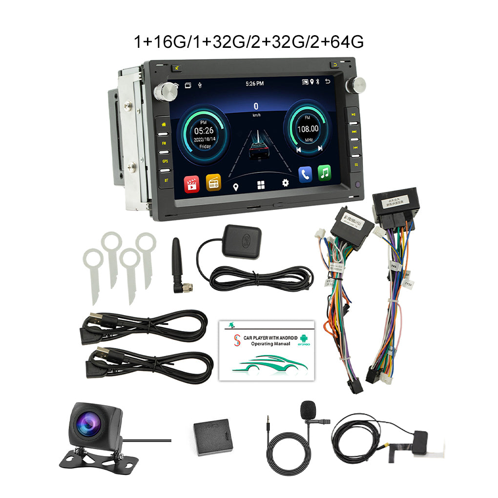 DAB+ Android 14 Car Radio GPS Navi For VW Polo 9N Golf Jetta MK4 Passat+Camera