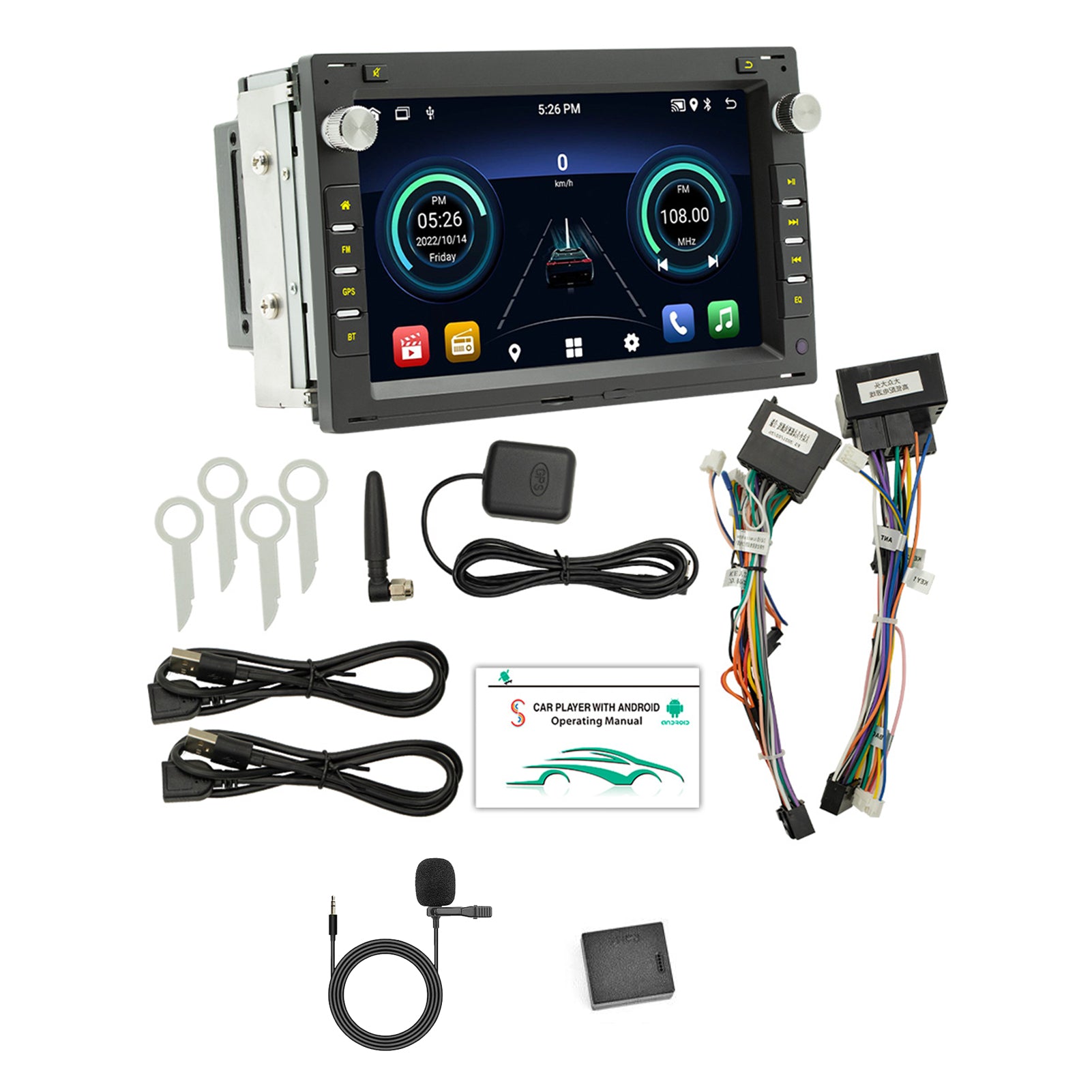 7" 2DIN Android 14 64GB Car Radio GPS Navi For VW Golf MK4 Polo Passat B5 JETTA