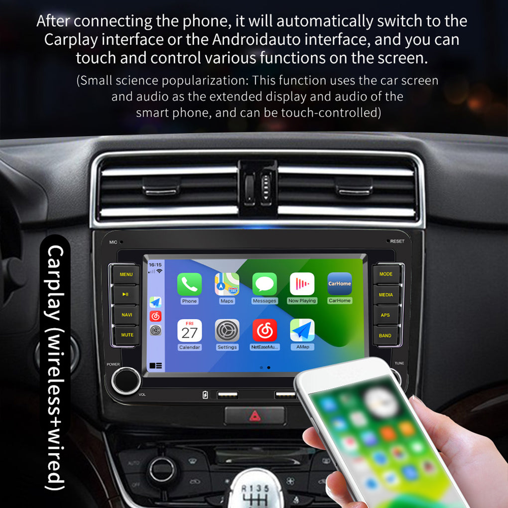 DAB+ 7" Android 13 Car Radio GPS Navi For VW Golf 5 6 Polo T5 Touran with Camera