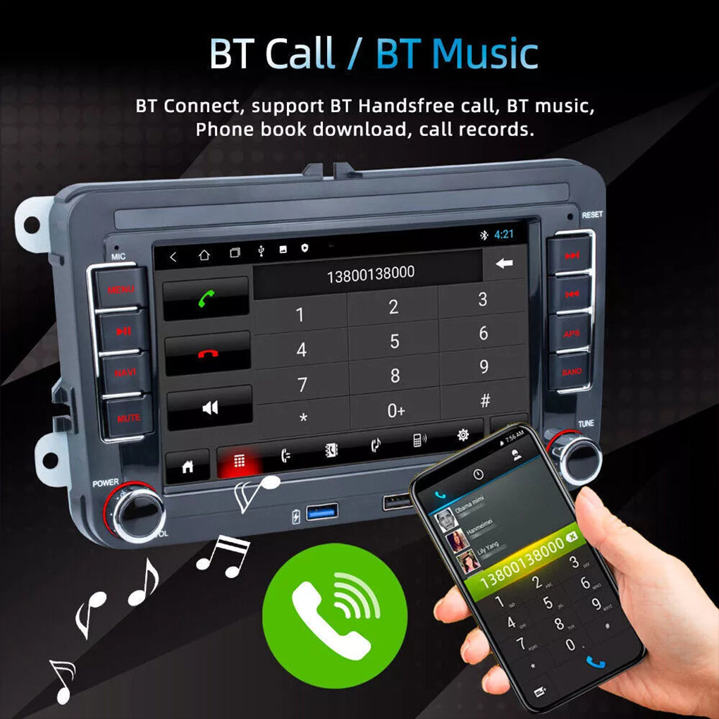 7 inch Android 14 dual USB GPS Android navigation for Volkswagen VW Golf MK5 MK6 Jetta Passat CC car radio carplay