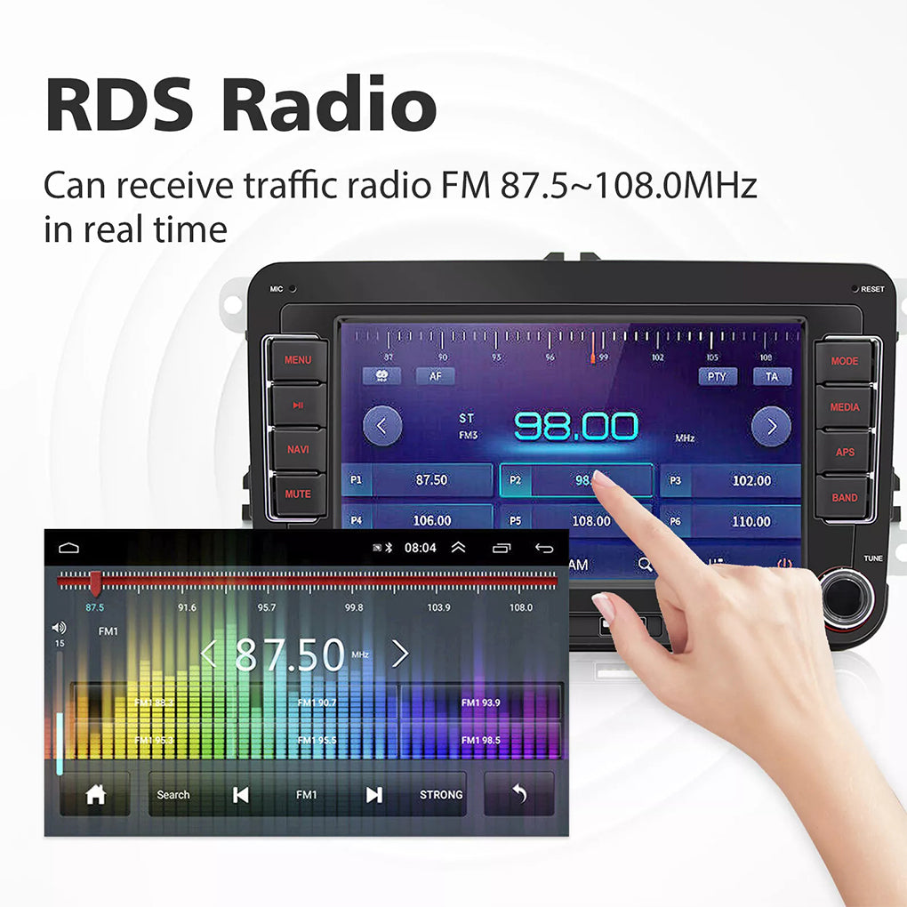 For VW GOLF MK5 MK6 7" Fit Apple Carplay Car Stereo Radio Android 14 GPS Player