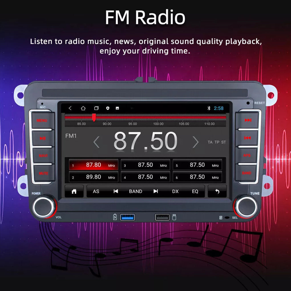 For VW GOLF MK5 MK6 7" Fit Apple Carplay Car Stereo Radio Android 14 GPS Player