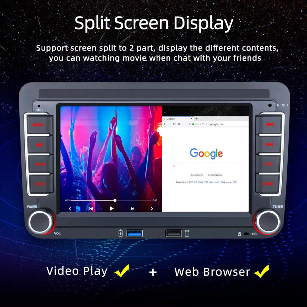 For VW GOLF MK5 MK6 7" Fit Apple Carplay Car Stereo Radio Android 14 GPS Player