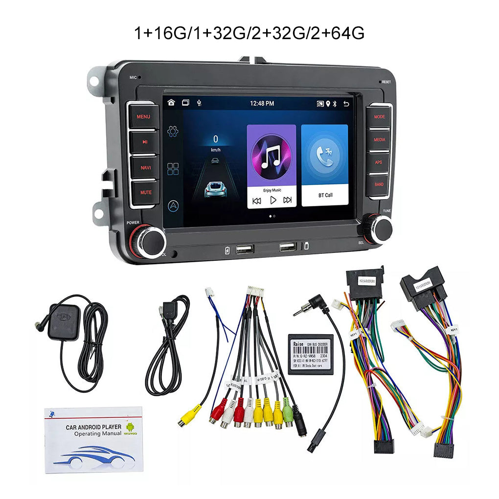 For VW GOLF MK5 MK6 7" Fit Apple Carplay Car Stereo Radio Android 14 GPS Player