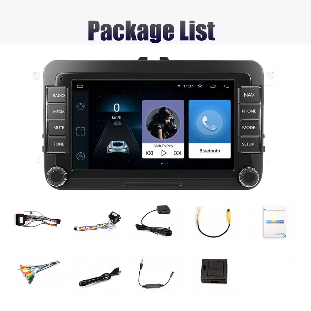7 inch Android 14GPS Android navigation host reversing image mobile phone interconnection suitable for Volkswagen VW Golf MK5 MK6 Jetta Passat CC car radio carplay