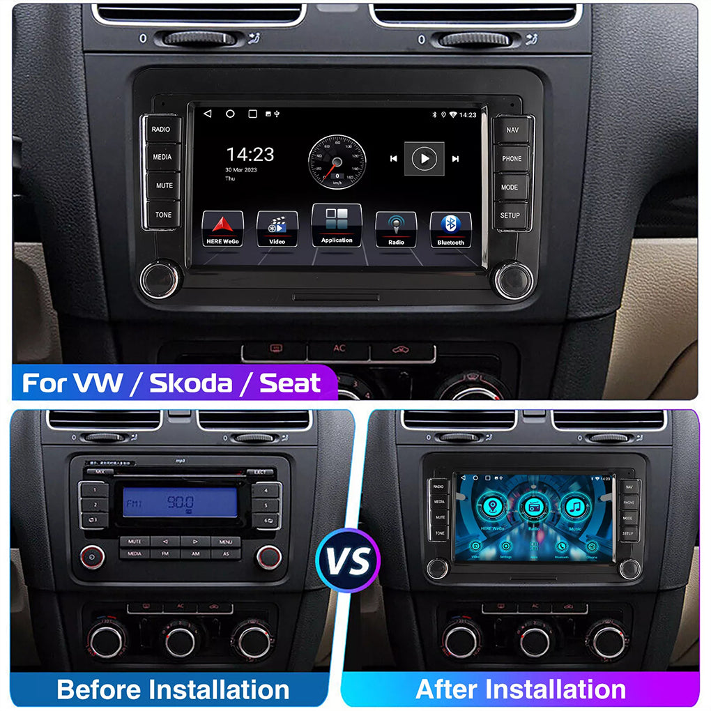 7 inch Android 14GPS Android navigation host reversing image mobile phone interconnection suitable for Volkswagen VW Golf MK5 MK6 Jetta Passat CC car radio carplay