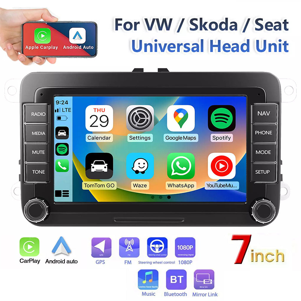 7 inch Android 14GPS Android navigation host reversing image mobile phone interconnection suitable for Volkswagen VW Golf MK5 MK6 Jetta Passat CC car radio carplay
