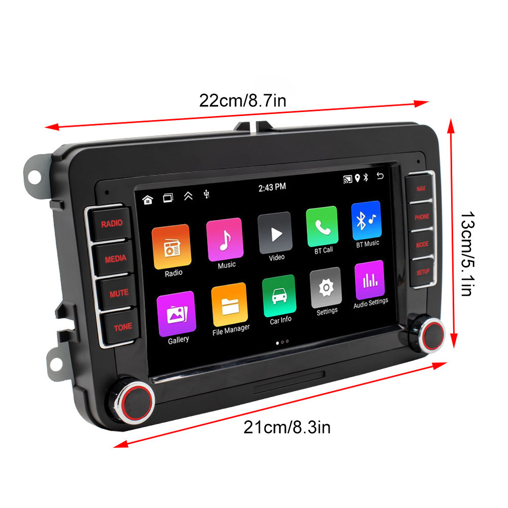 7 inch Android 14GPS Android navigation host reversing image mobile phone interconnection suitable for Volkswagen VW Golf MK5 MK6 Jetta Passat CC car radio carplay