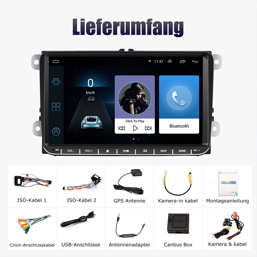 Android 14 Carplay Car Radio GPS NAVI RDS For VW GOLF 5 6 Touran EOS Tiguan Polo