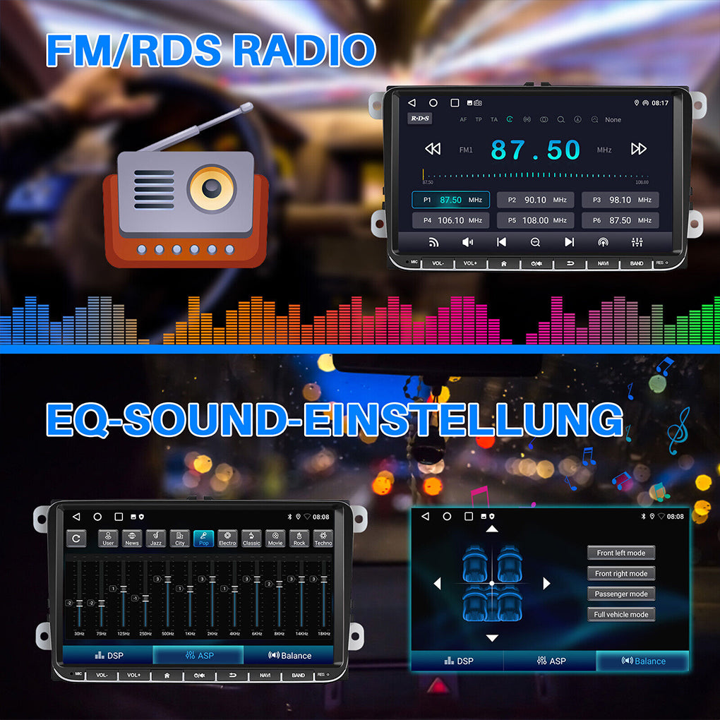 Android 14 Carplay Car Radio GPS NAVI RDS For VW GOLF 5 6 Touran EOS Tiguan Polo