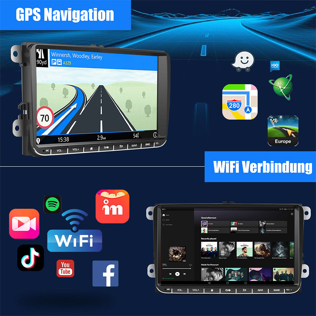 Android 14 Carplay Car Radio GPS NAVI RDS For VW GOLF 5 6 Touran EOS Tiguan Polo