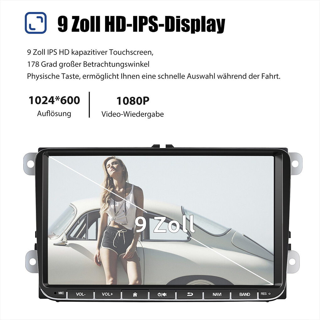 Android 14 Carplay Car Radio GPS NAVI RDS For VW GOLF 5 6 Touran EOS Tiguan Polo