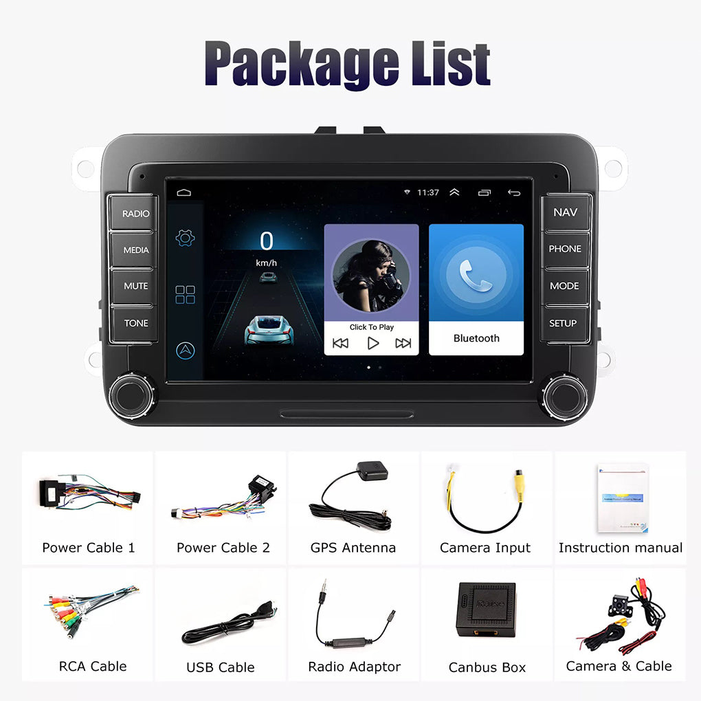 Android 14 Carplay For VW GOLF Polo MK6 9" Car Stereo Radio Android 13 Player+DAB