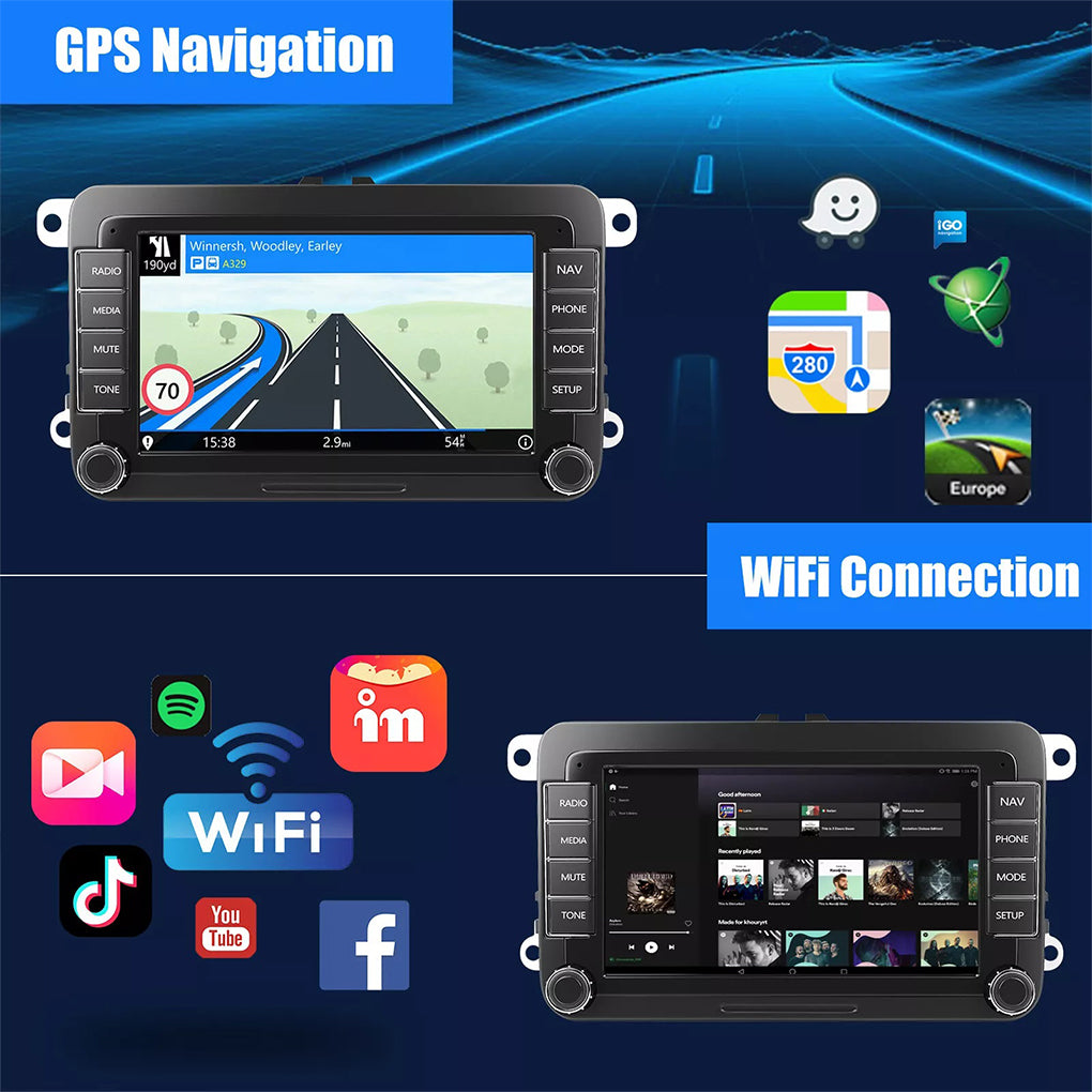 Android 14 Carplay For VW GOLF Polo MK6 9" Car Stereo Radio Android 13 Player+DAB