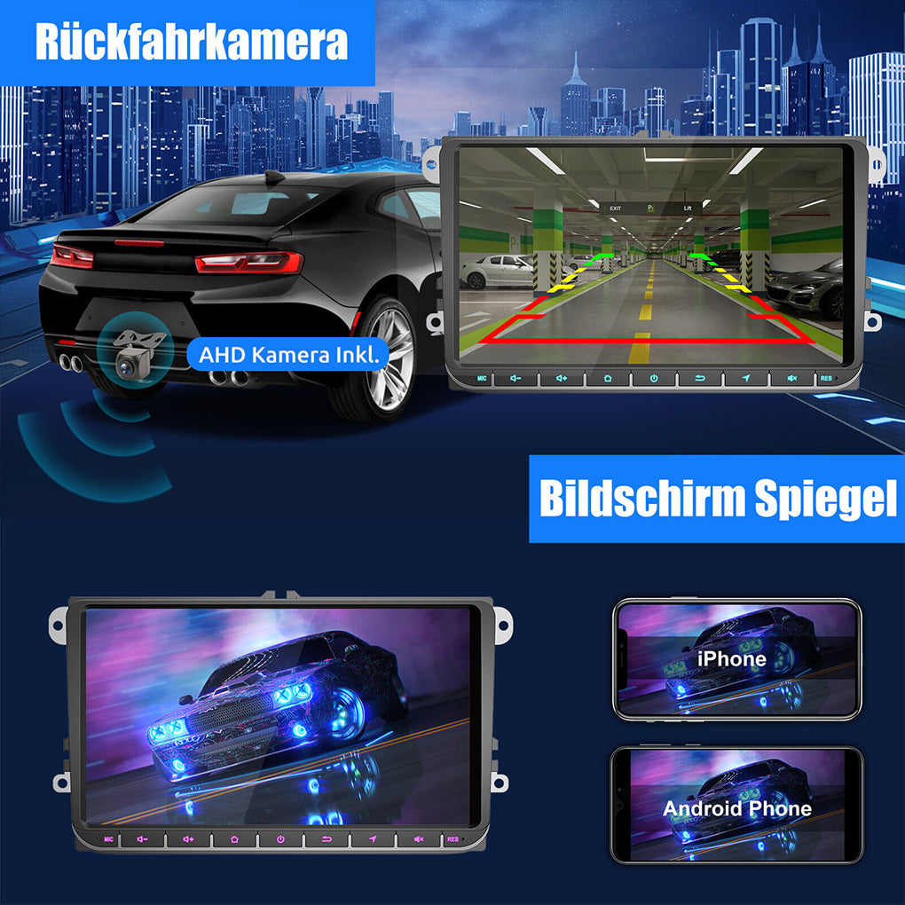 DAB+ 9" Android Car Radio Carplay GPS For VW Golf 5 6 Polo 6R Touran Tiguan Navi