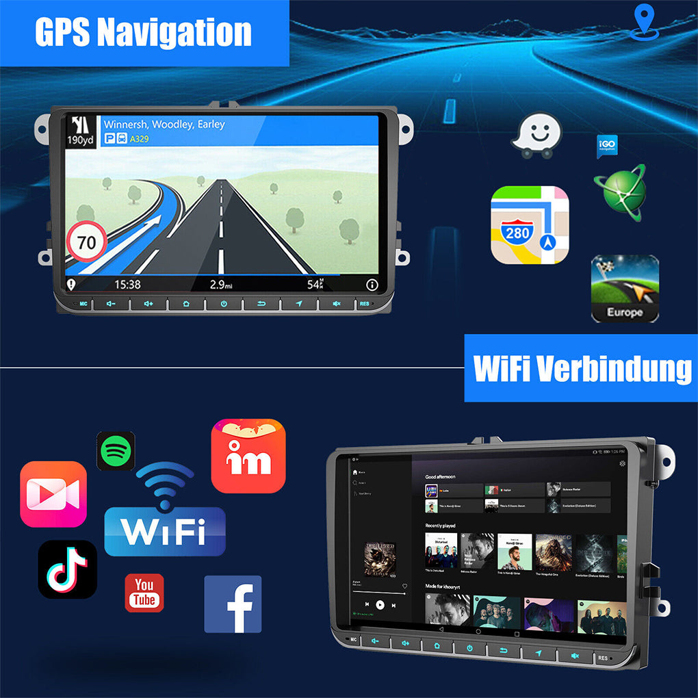 DAB+ 9" Android Car Radio Carplay GPS For VW Golf 5 6 Polo 6R Touran Tiguan Navi