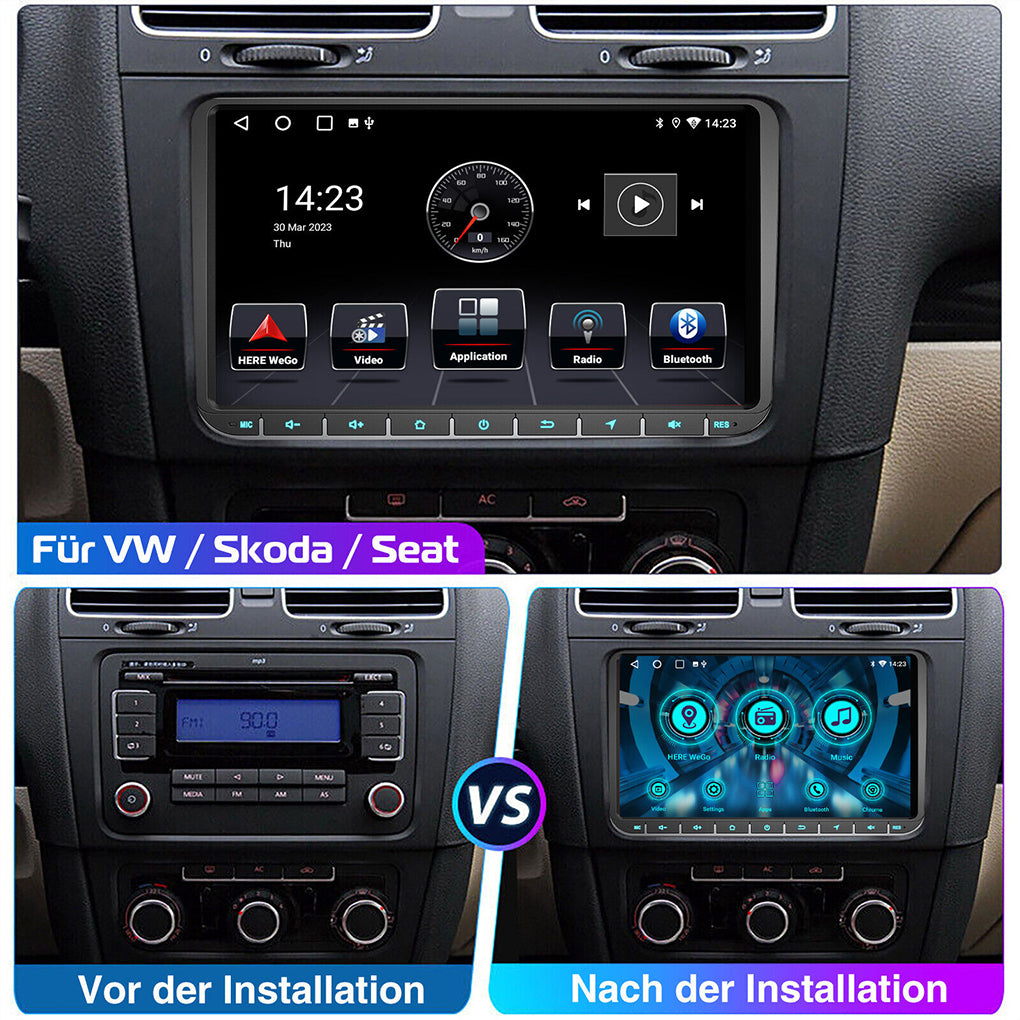 DAB+ 9" Android Car Radio Carplay GPS For VW Golf 5 6 Polo 6R Touran Tiguan Navi