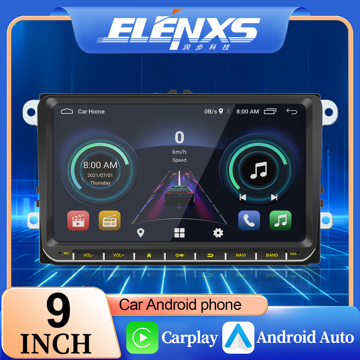 DAB+ 9" Android Car Radio Carplay GPS For VW Golf 5 6 Polo 6R Touran Tiguan Navi