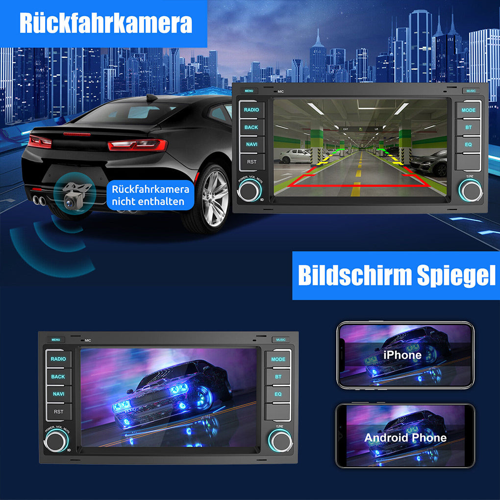 For VW T5 Multivan Transporter DAB+ Android 14 Car Radio Carplay GPS Navi RDS BT