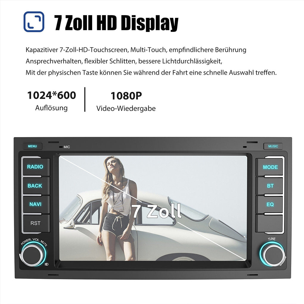 For VW T5 Multivan Transporter DAB+ Android 14 Car Radio Carplay GPS Navi RDS BT