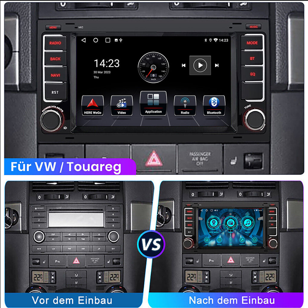 For VW T5 Multivan Transporter DAB+ Android 14 Car Radio Carplay GPS Navi RDS BT