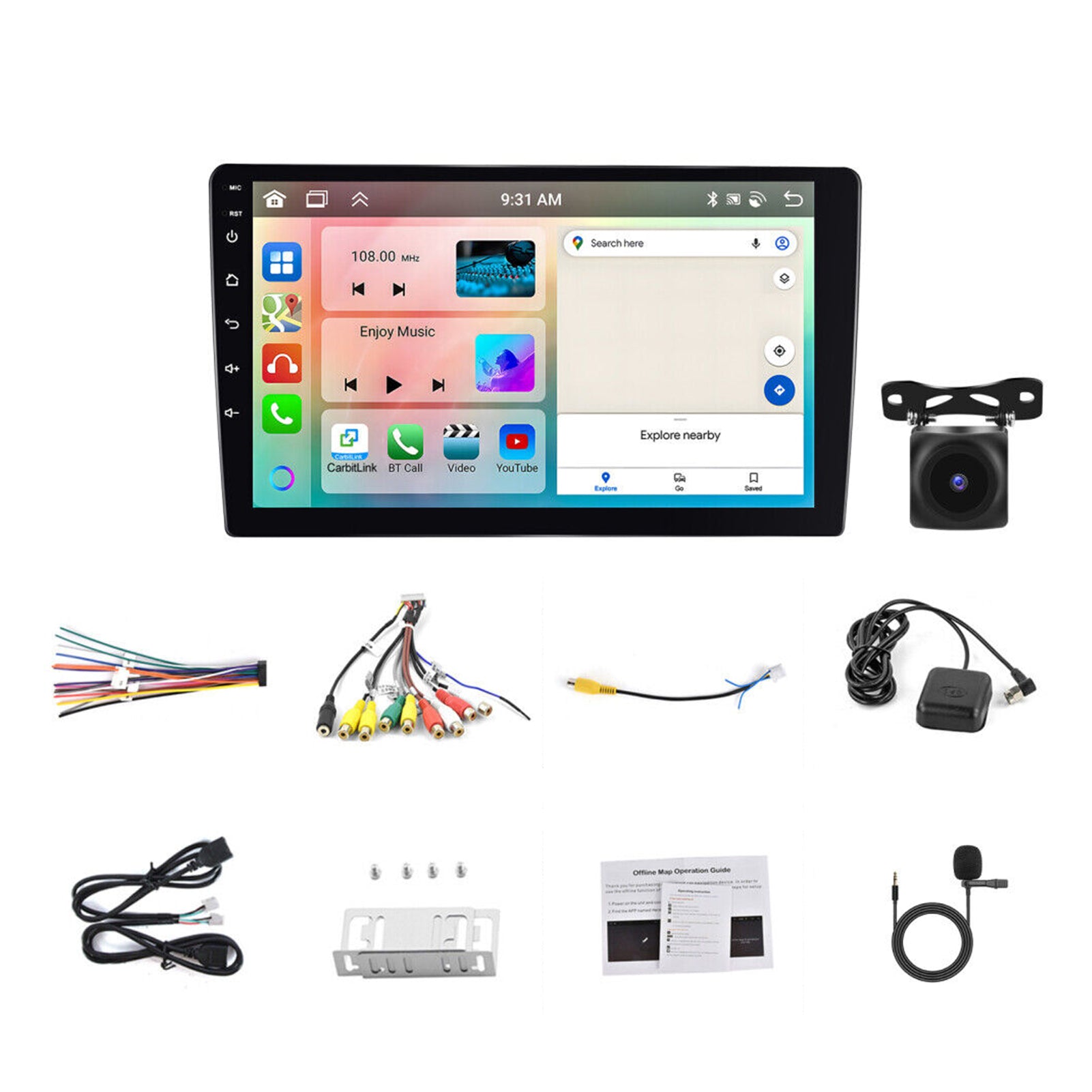 4+64G 8 Core Android 13 Car Radio Apple Carplay GPS Navi for VW Passat B6 B7 CC