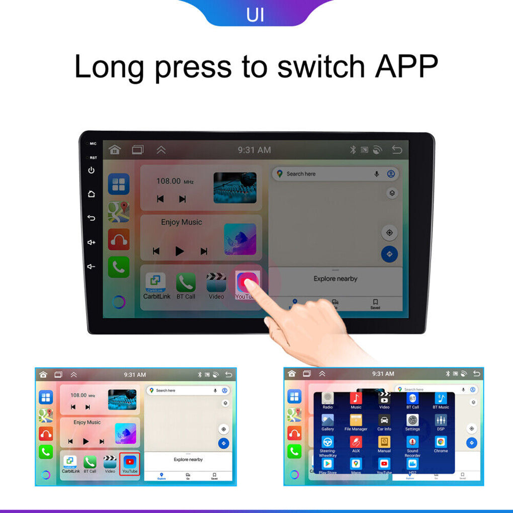 4+64G 8 Core Android 13 Car Radio Apple Carplay GPS Navi for VW Passat B6 B7 CC