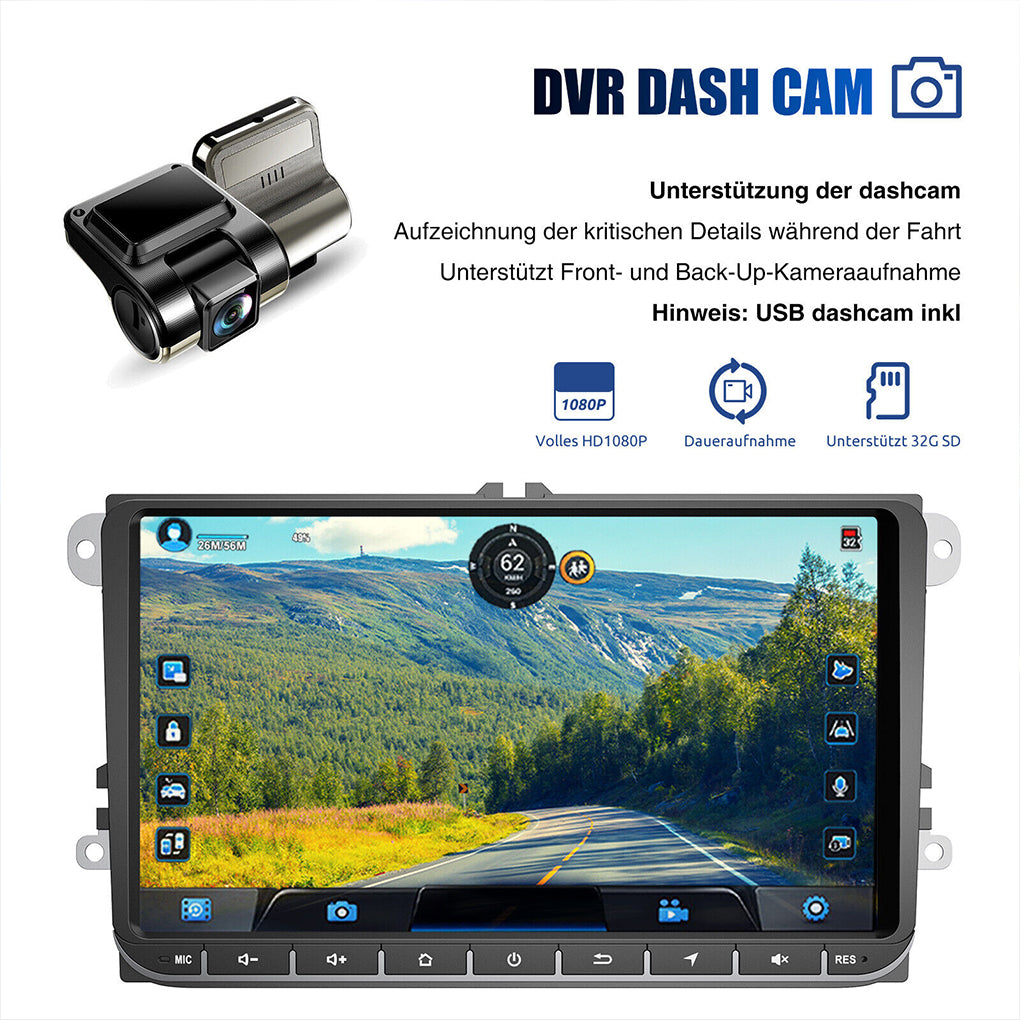 For VW GOLF 5 6 Touran Caddy Passat Car Radio DVR Android 13 Carplay GPS RDS