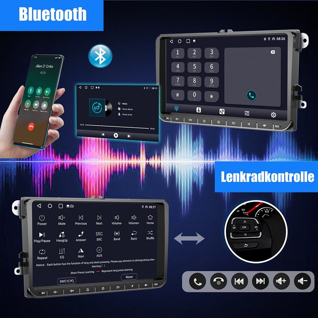 For VW GOLF 5 6 Touran Caddy Passat Car Radio DVR Android 13 Carplay GPS RDS