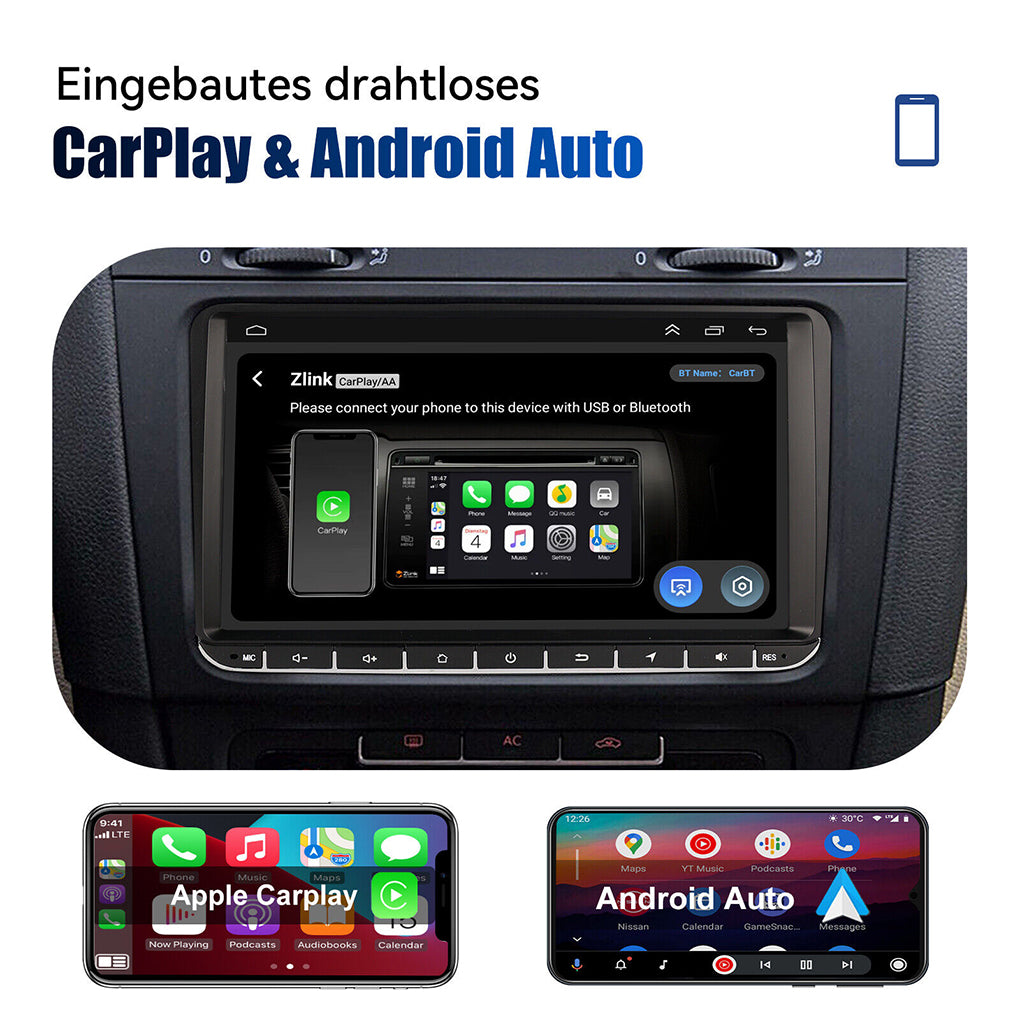 For VW GOLF 5 6 Touran Caddy Passat Car Radio DVR Android 13 Carplay GPS RDS