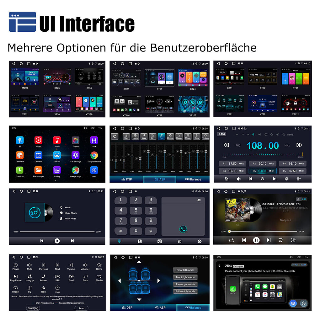 For VW GOLF 5 6 Touran Caddy Passat Car Radio DVR Android 13 Carplay GPS RDS