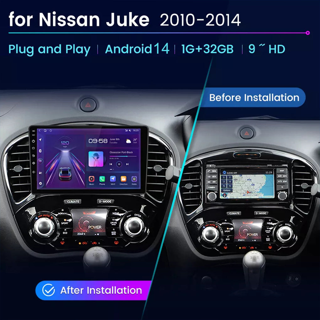 Android 14 Auto&Carplay Car Stereo Radio For Nissan Juke 2010-2014 GPS Navi WIFI