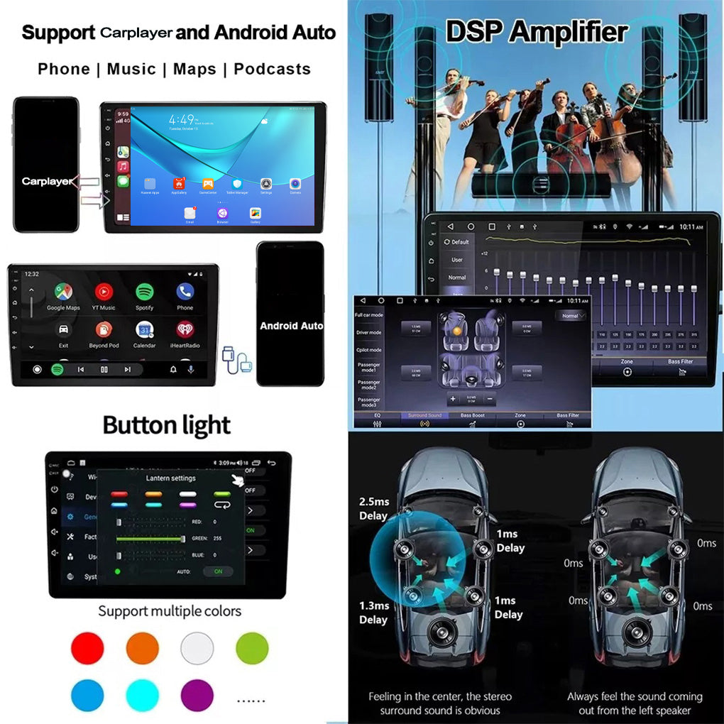 Apple Carplay for Hyundai Elantra 2011-2013 Car Radio Stereo GPS Navigation Android 14