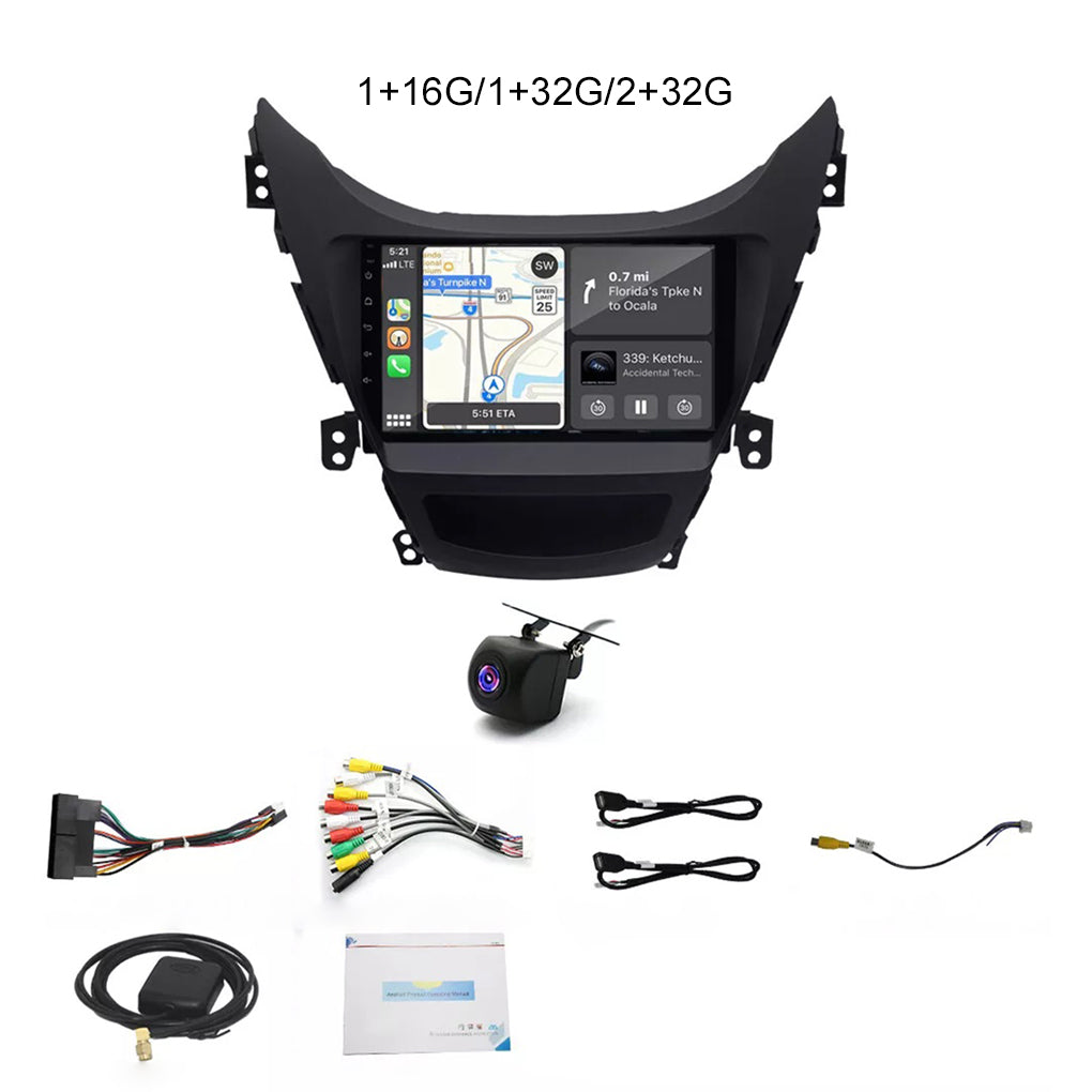 Apple Carplay for Hyundai Elantra 2011-2013 Car Radio Stereo GPS Navigation Android 14
