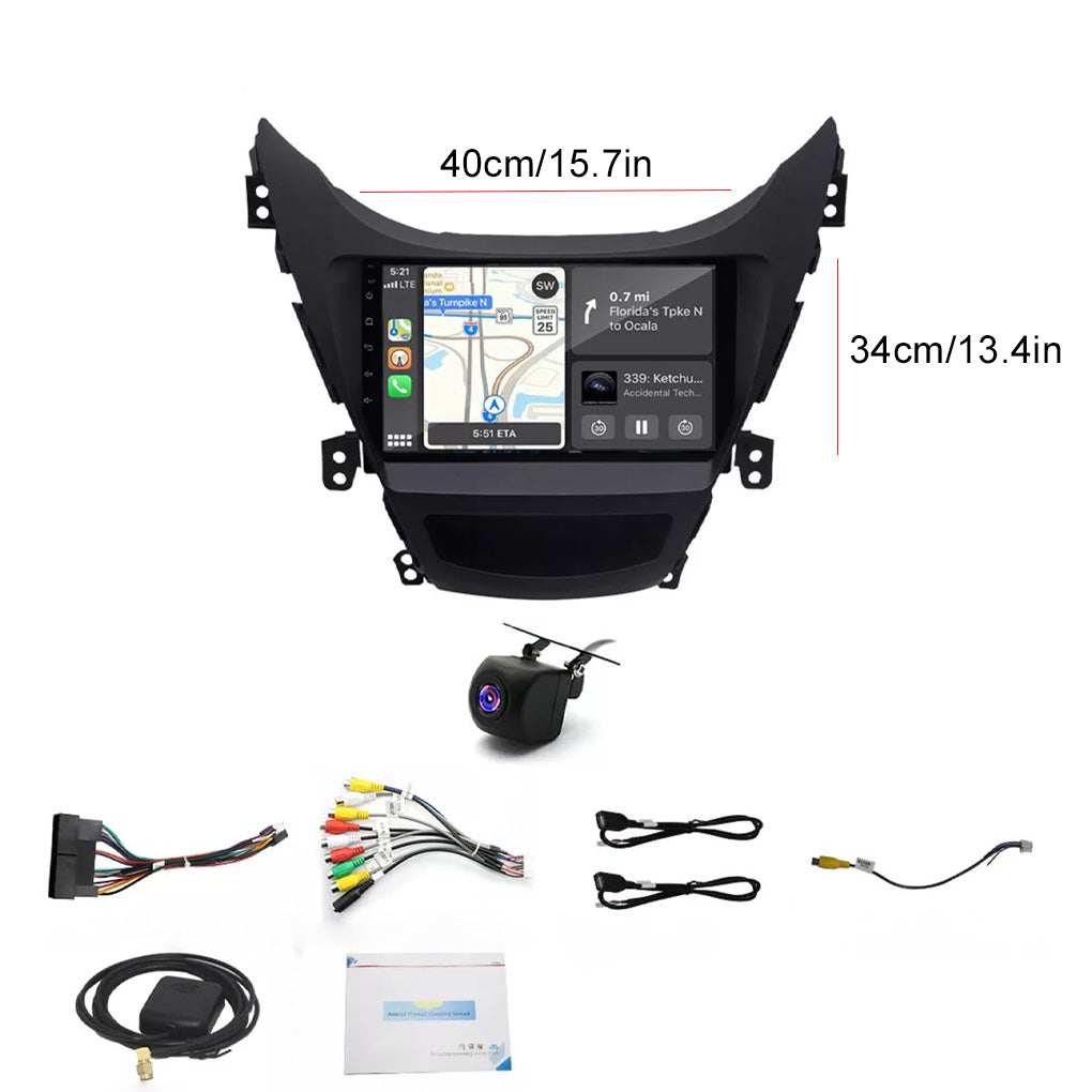 Apple Carplay for Hyundai Elantra 2011-2013 Car Radio Stereo GPS Navigation Android 14
