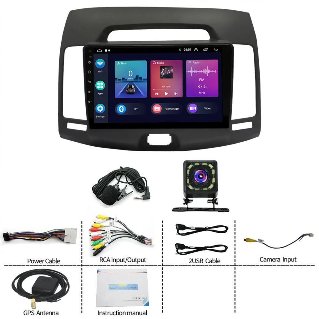 Android 14 Car Stereo Radio GPS Navigation Apple Carplay for Hyundai Elantra 2006-2012