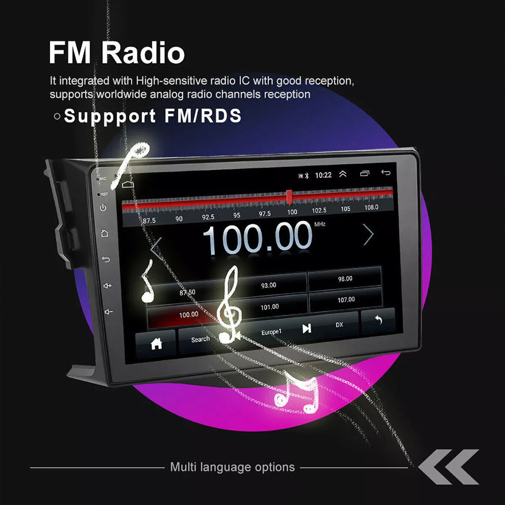 For Toyota RAV4 2007-2012 Apple Carplay Android 13 Car GPS Radio Stereo BT Wifi