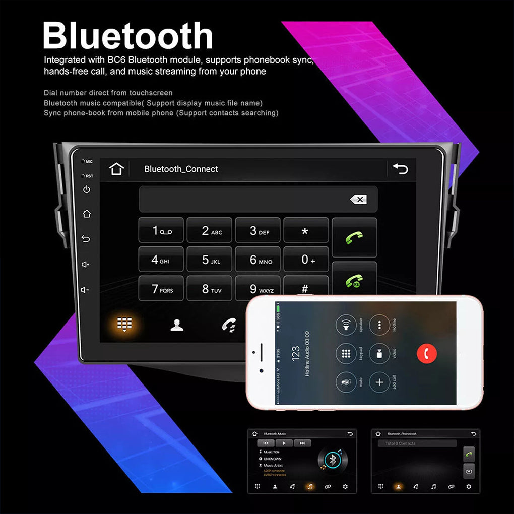 For Toyota RAV4 2007-2012 Apple Carplay Android 13 Car GPS Radio Stereo BT Wifi